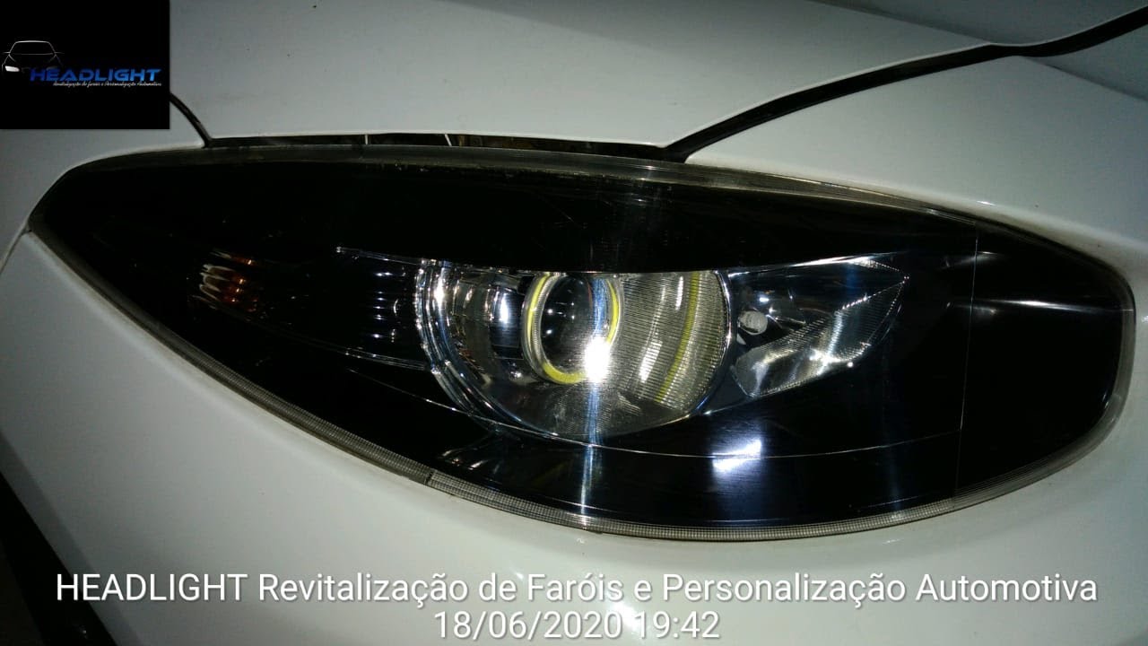 Renault Fluence, Retrofit, Máscara negra, Angel Eyes, Xenon Hylux, Ultra LED, revitalização lente.