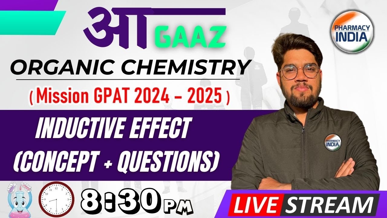 आGAAZ | INDUCTIVE EFFECT | Concept + Questions | ORGANIC CHEMISTRY | MISSION GPAT 2024 - 2025