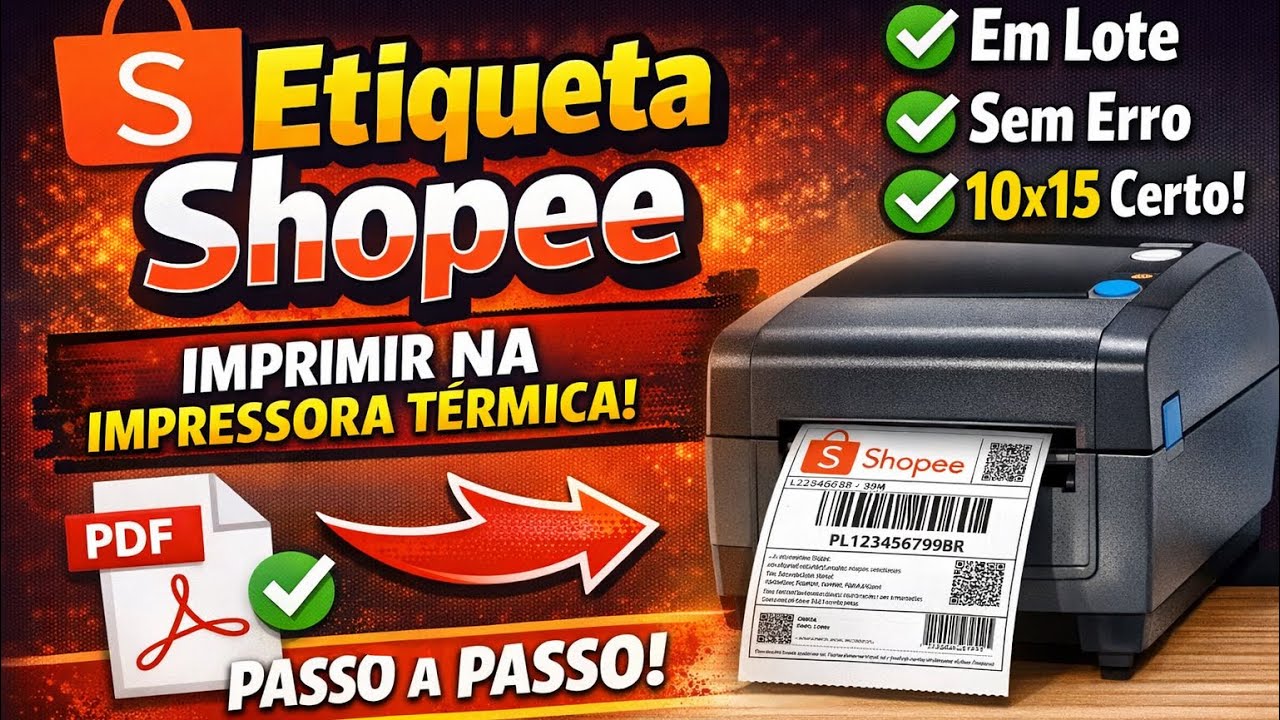 Como imprimir todas etiquetas shopee em uma impressora térmica