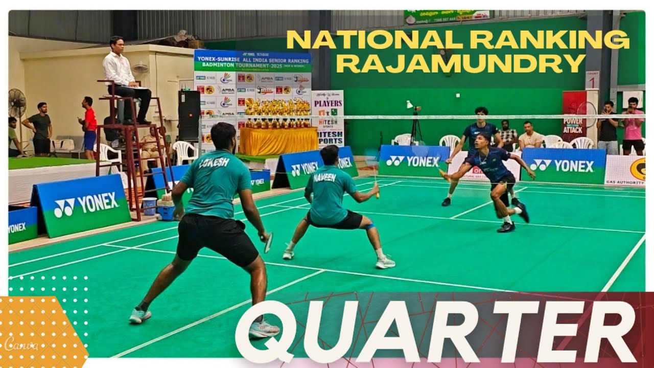 LOKESH/NAVEEN VS AMAAN/DINGKU SINGH: YONEX SUNRISE ALL INDIA RANKING RAJAMUNDRY 2025