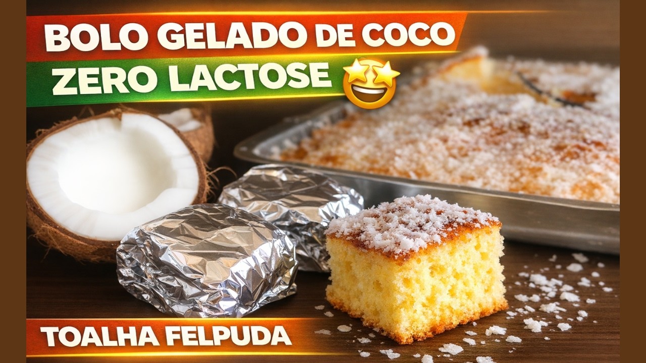 Bolo Gelado de Coco ZERO LACTOSE | Toalha Felpuda Fofinha