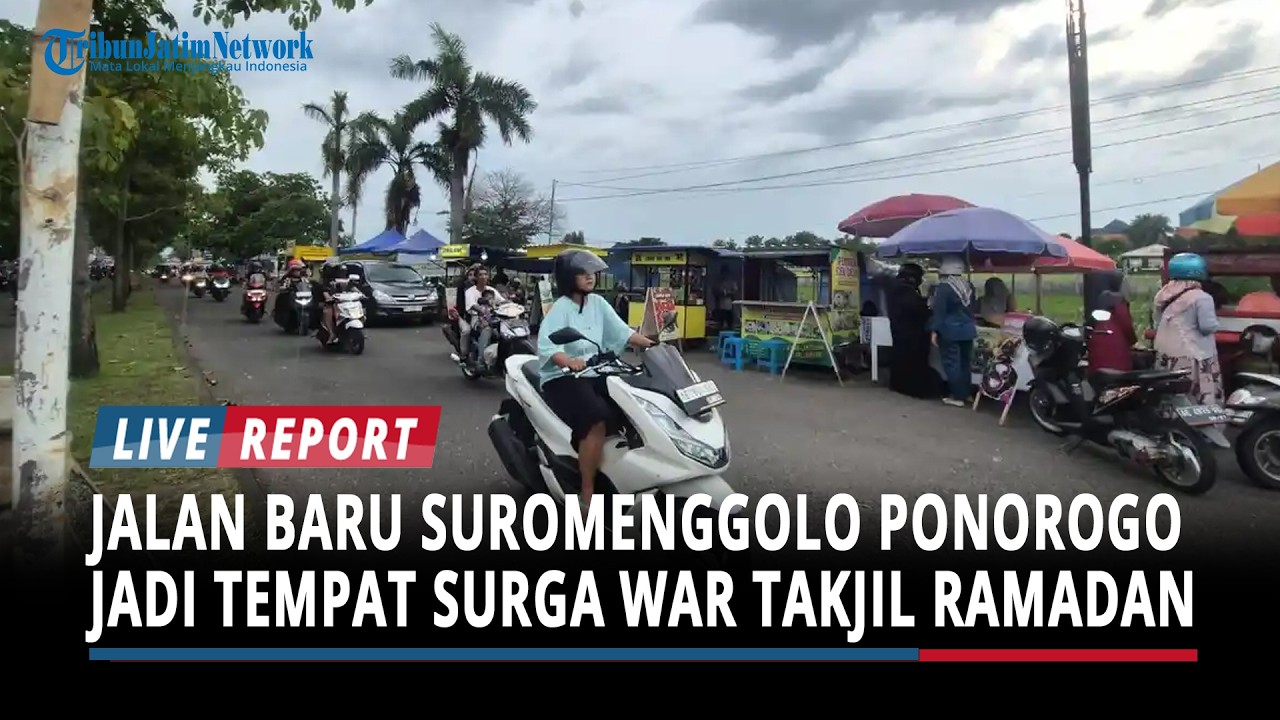 Jalan Baru Suromenggolo Ponorogo Jadi Tempat Surga War Takjil Ramadan, Warga Serbu Sejak Sore