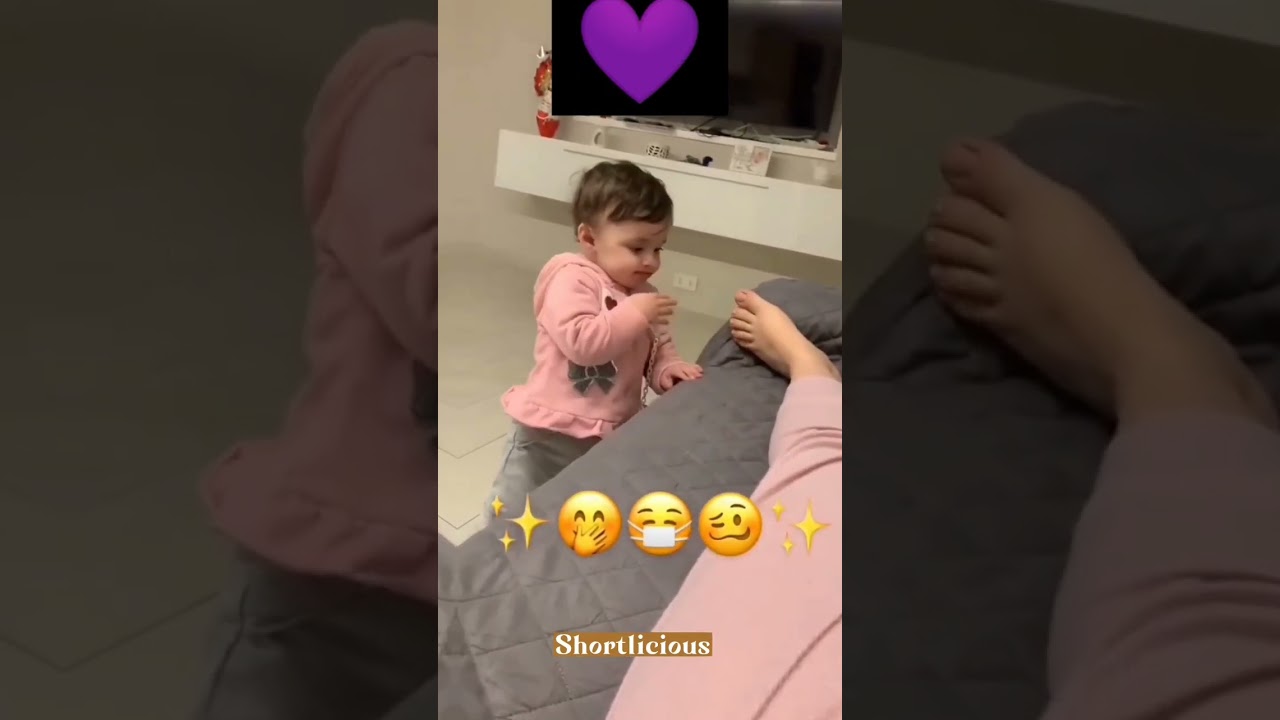 Funny Baby Smelling Feet 