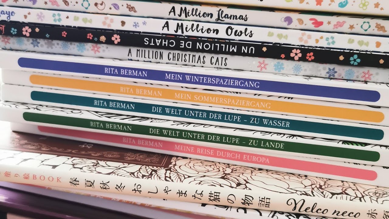 Colouring Book Collection & Completed Pages 2022 | Part 1
