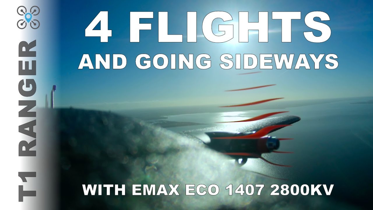 4 flights with EMAX Eco 1407 motors on 3s and 4s | Hee Wing T1 Ranger EP:16