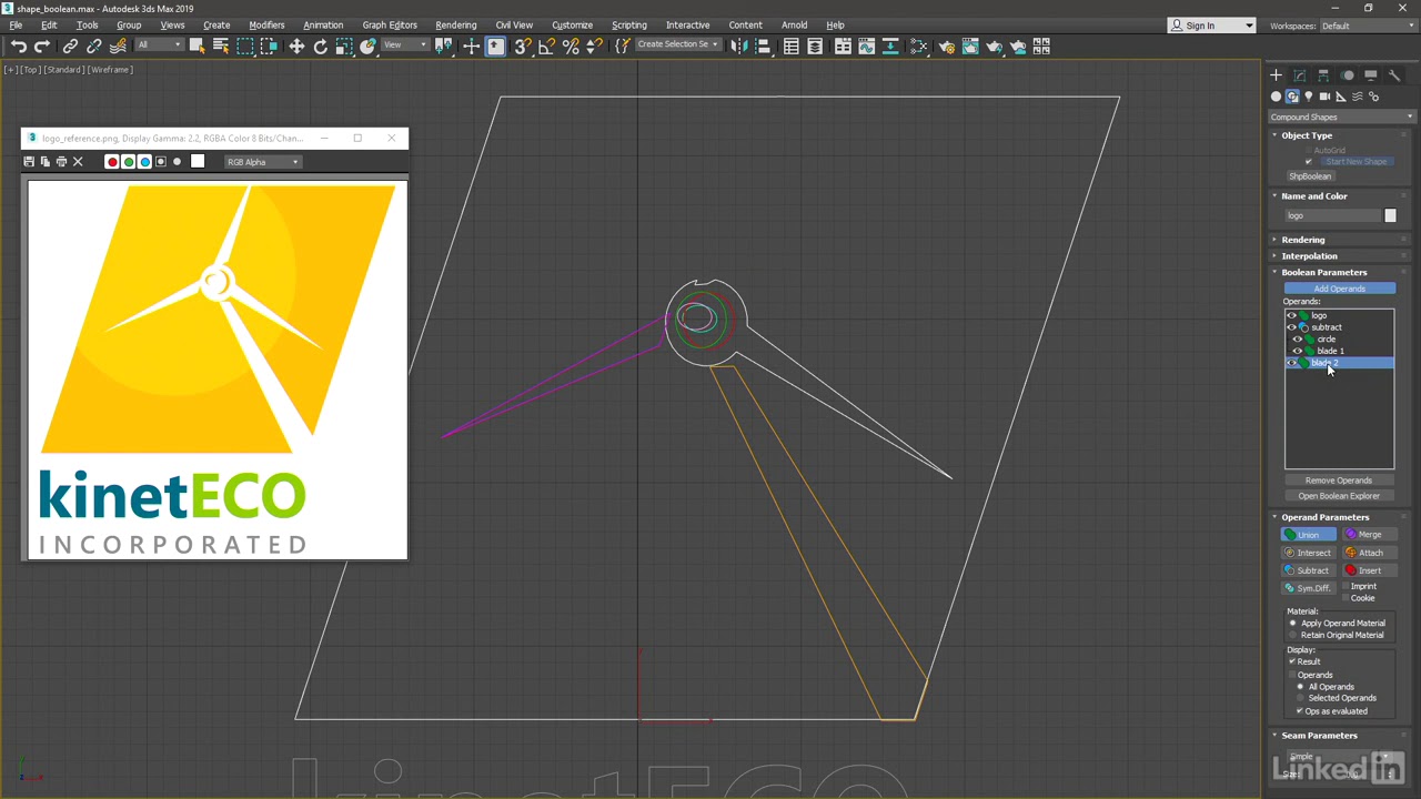 32 Combining splines with shape Booleans