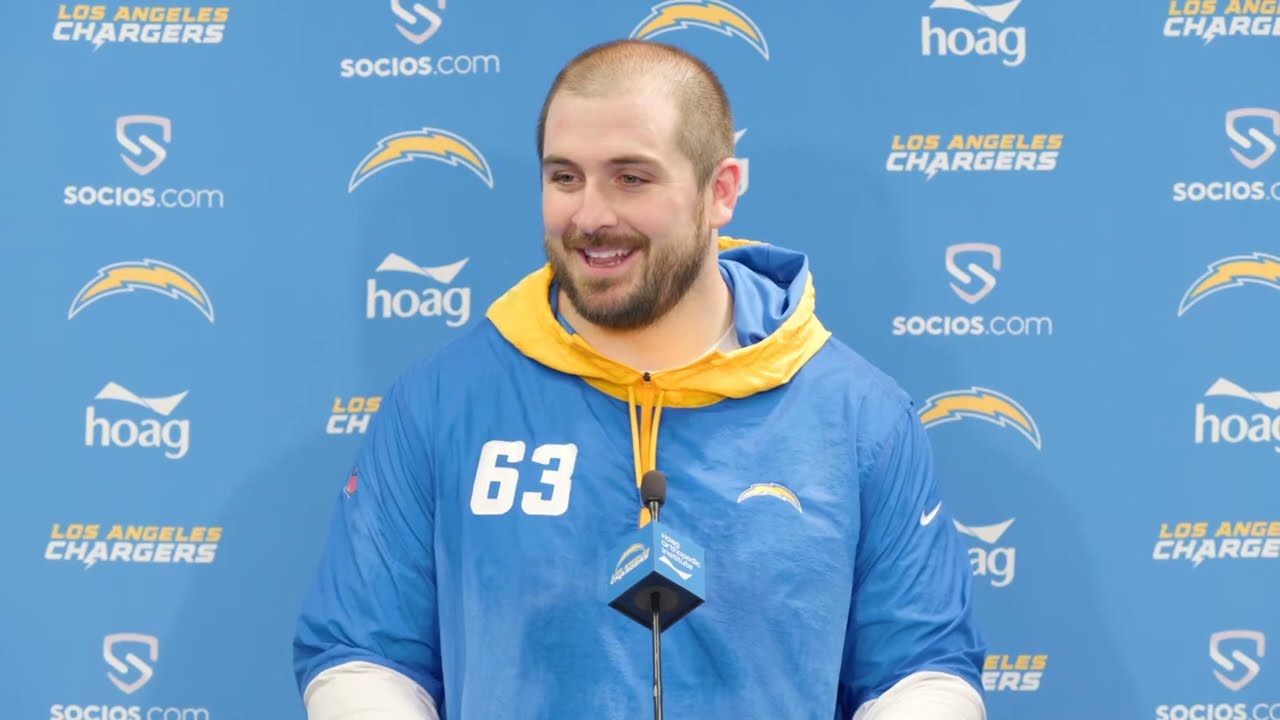 Corey Linsley On Drafting Zion Johnson | LA Chargers