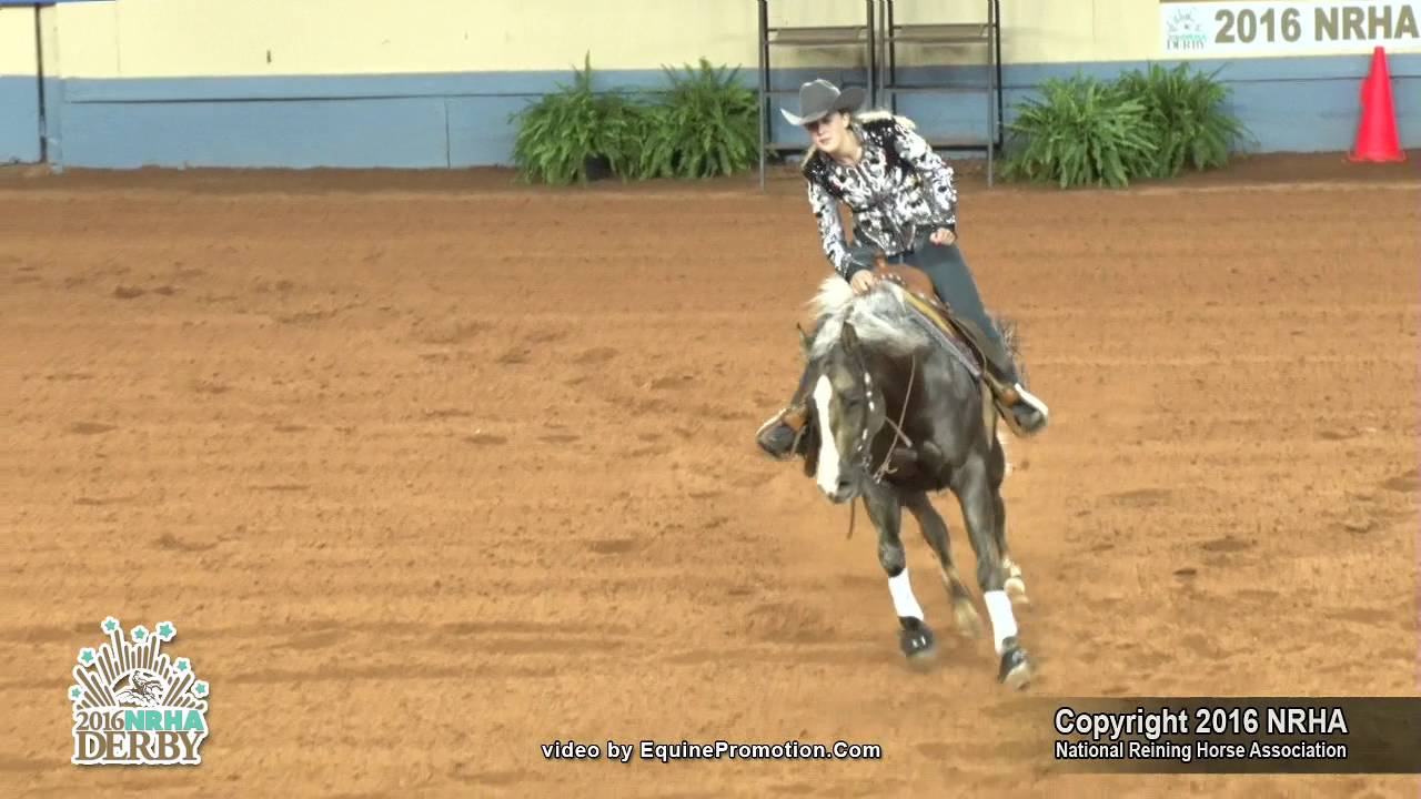 Judys a Little Moody ridden by Gina Schumacher  - 2016 NRHA Derby (NP Finals, Sec. 2)
