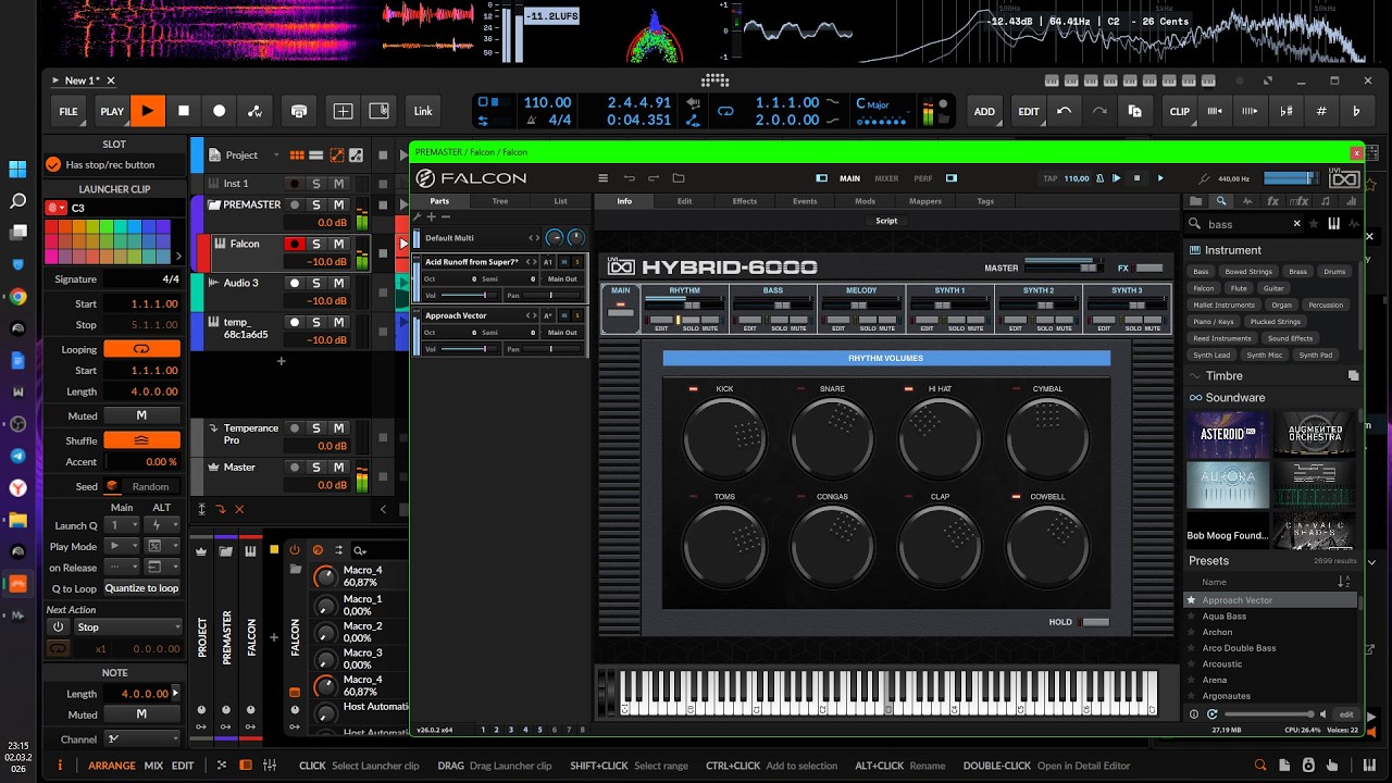 Спонтанный стрим в Bitwig Studio 6.16.  @TuriaArt 27.02.2026
