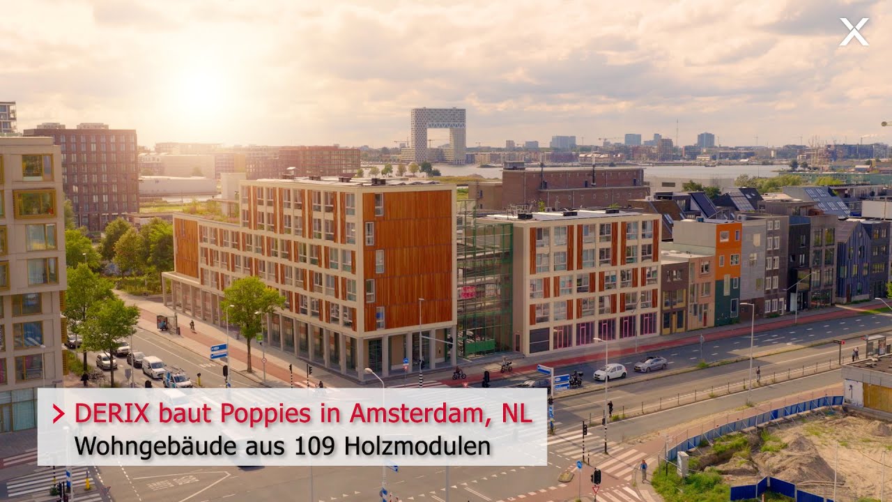 Poppies Amsterdam: Wohngebäude aus 109 Holzmodulen