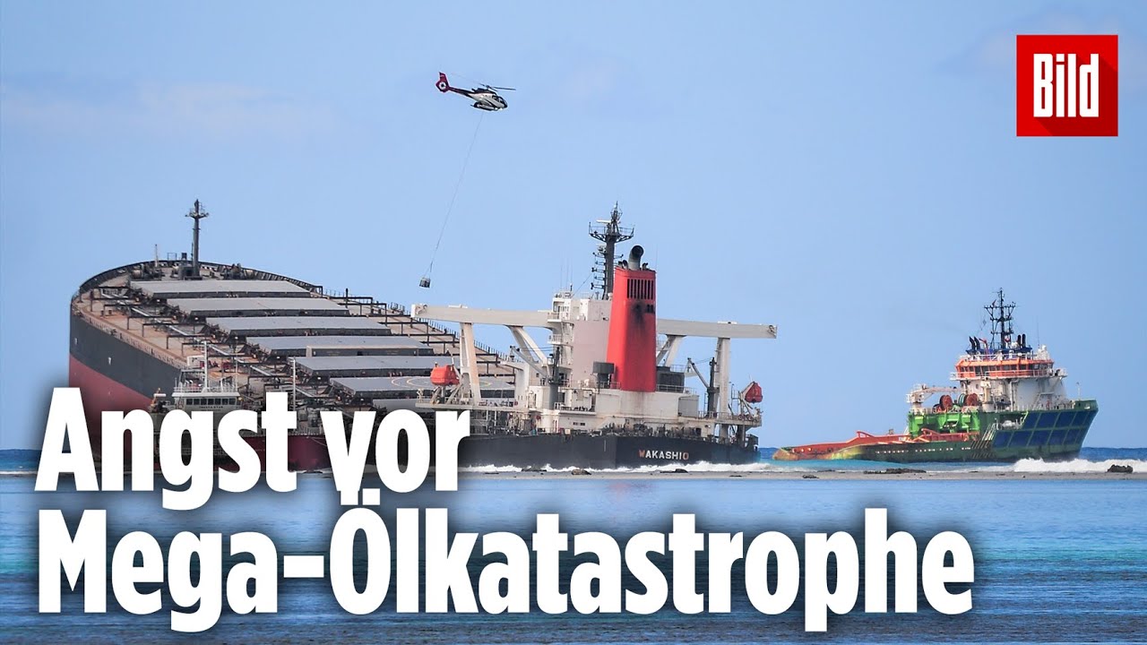 Das Frachtschiff &bdquo;Wakashio&ldquo; droht vor Mauritius zu zerbrechen