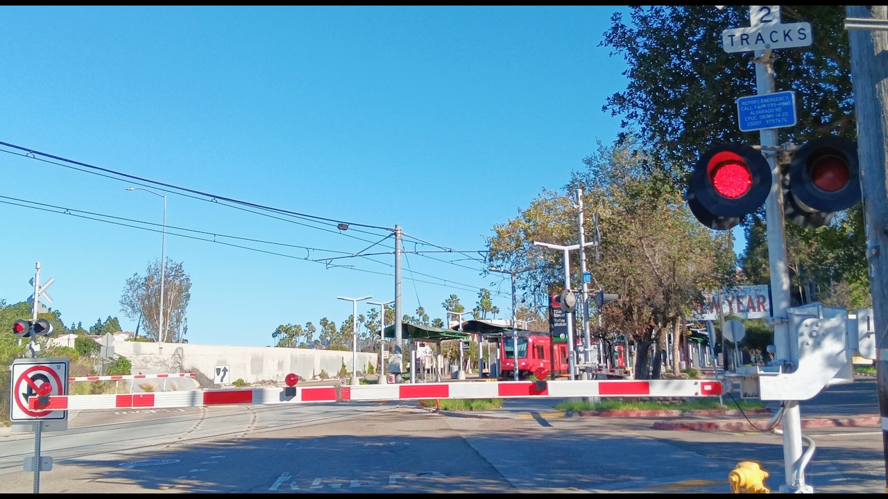 Lonely #railroadcrossing For MTS Green Line Trolleys (70th Street Trolley Station)