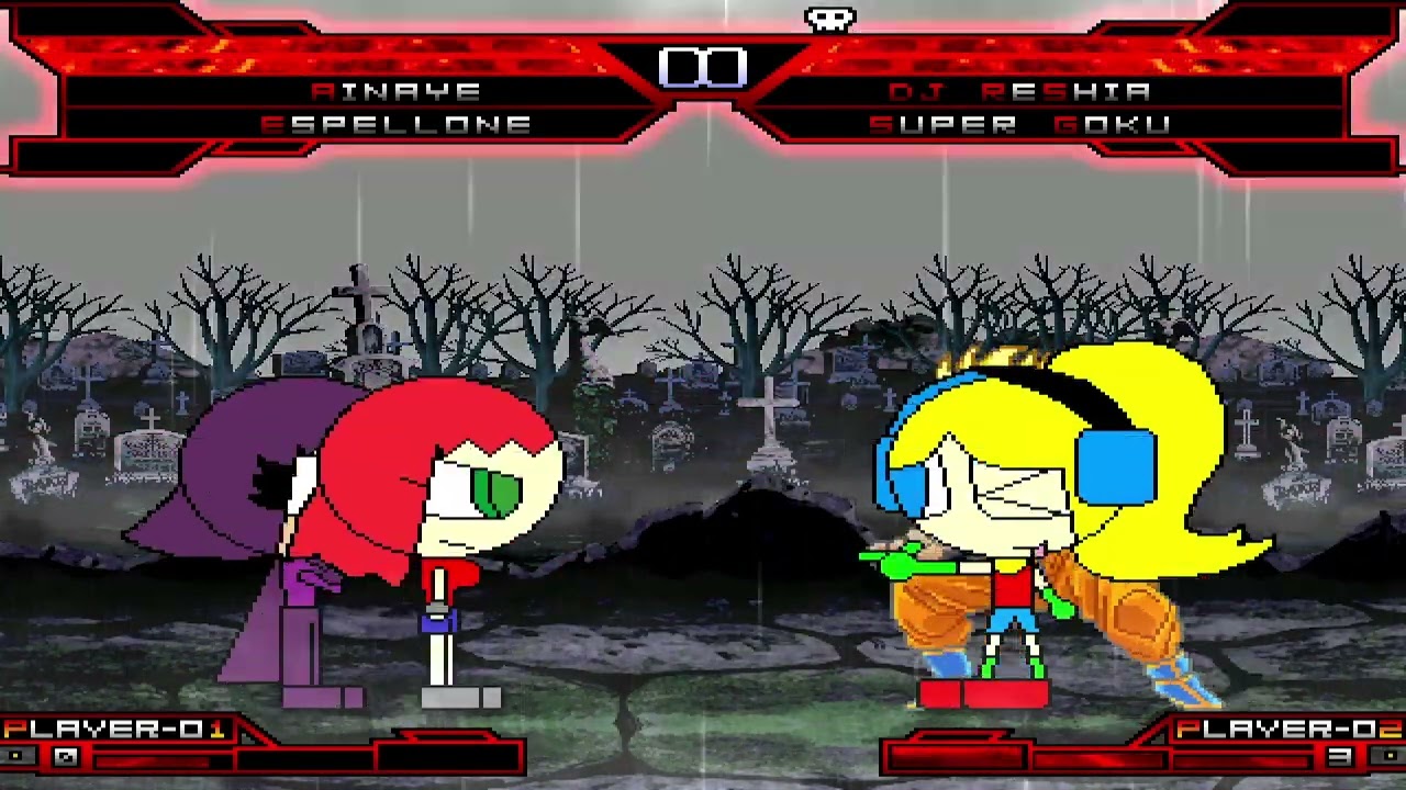 KOF MUGEN Tag Team Ainaye & Espellone VS DJ Reshia & Super Goku by Choujin