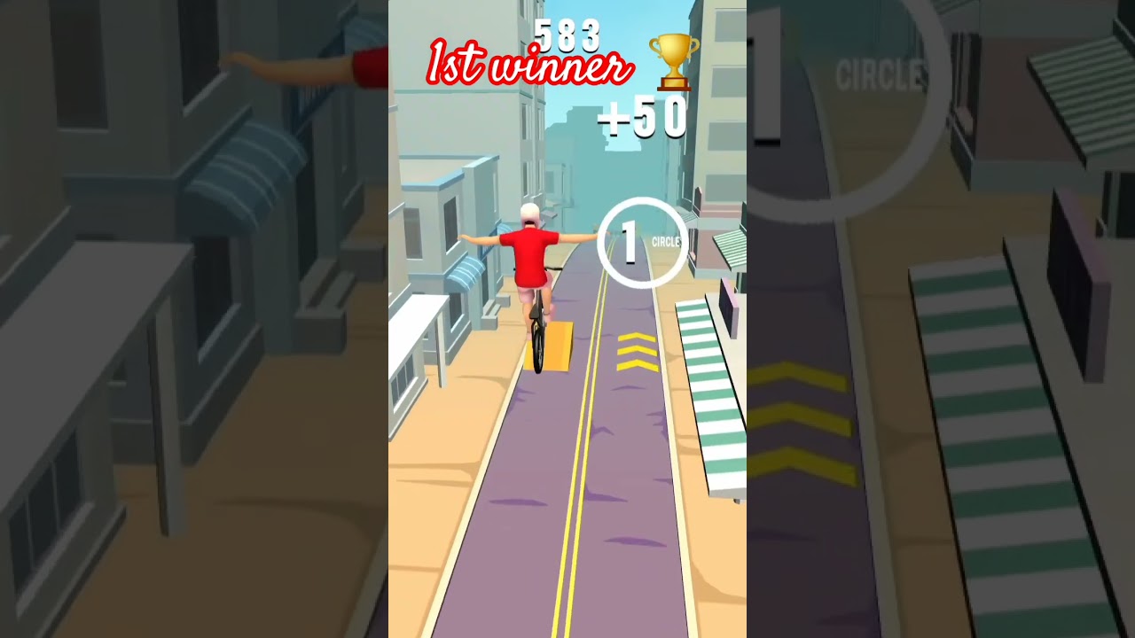 1st winner 🏆#cycle stunt#games