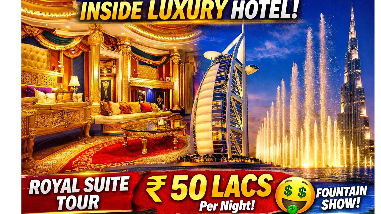 World's most Luxurious Hotel | Burj Al Arab | Burj Khalifa | Epic Fountain Show | Dubai Travel VLog