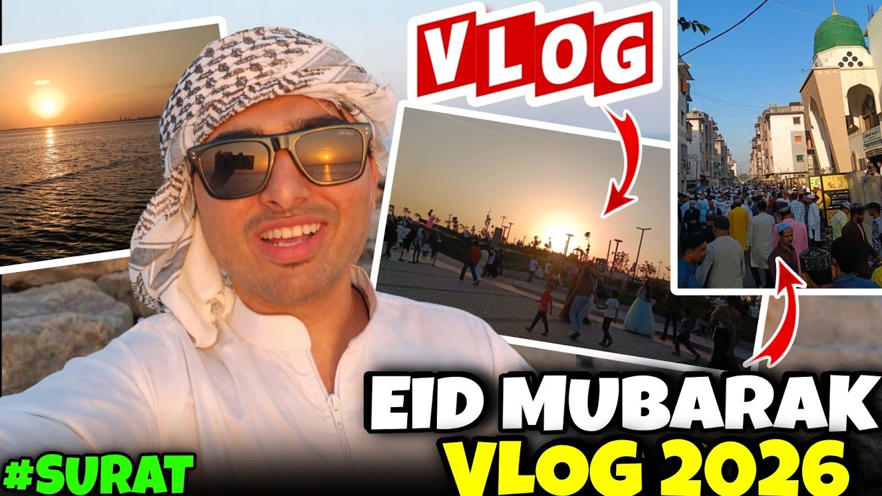 EID VLOG 🌹 SURAT KOSAD AAWAS VLOG | EID VLOG 2026 | 🤯 DUMAS SEA FACE VLOG 