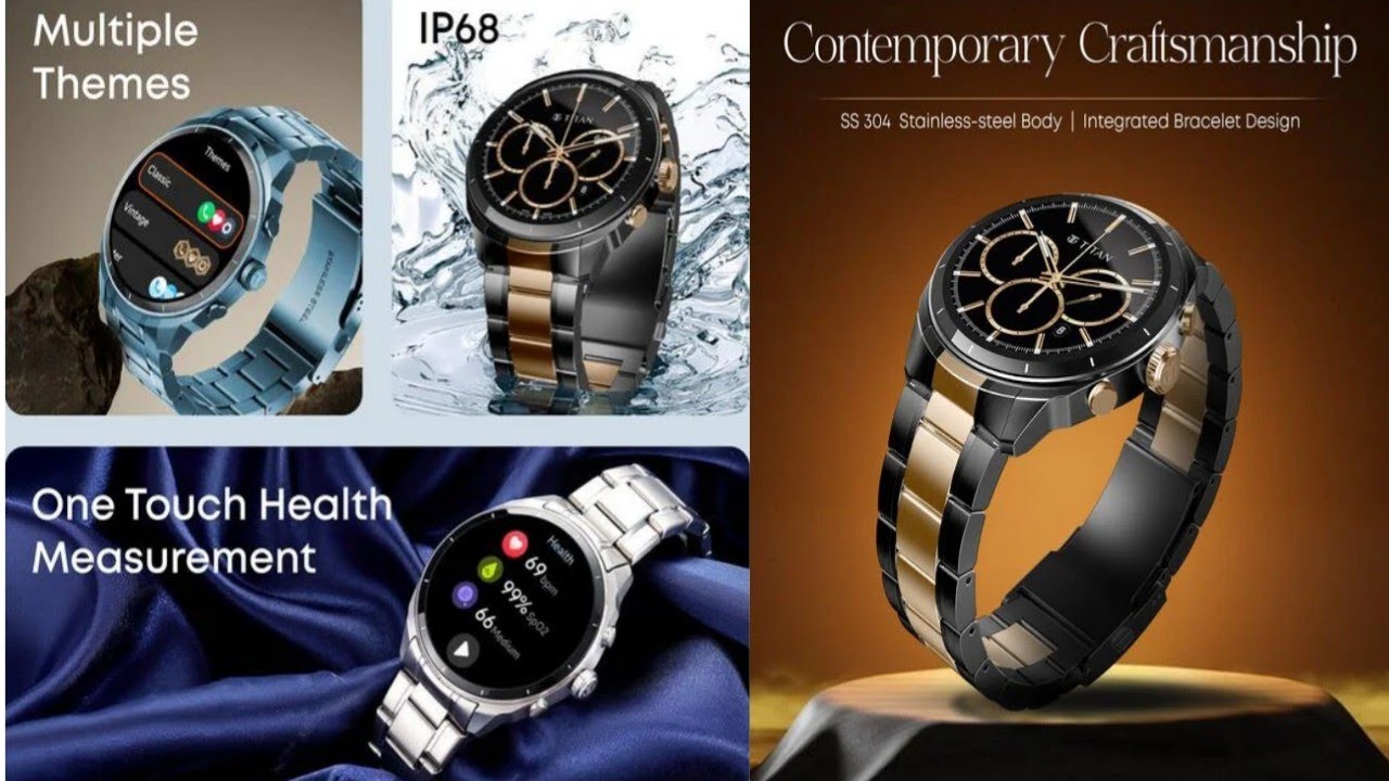 Latest Titan Heritage Premium Smart watch with All SS Design, 3.6 CM AMOLED Advanced Chipset