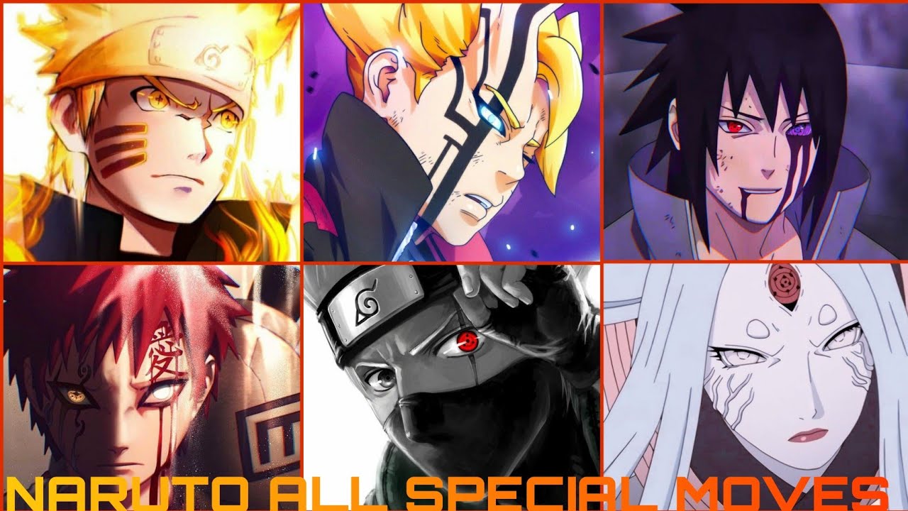 NARUTO characters special moves set | naruto | kakashi | sasuke | boruto | gaara | kaguya | #naruto