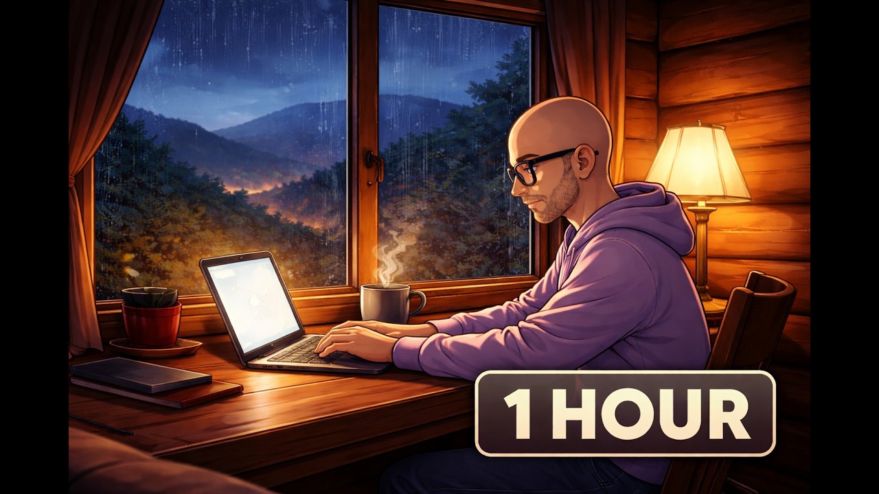Rainy Cabin Deep Work Session | Neon Andes LoFi – 1 Hour Focus Beats