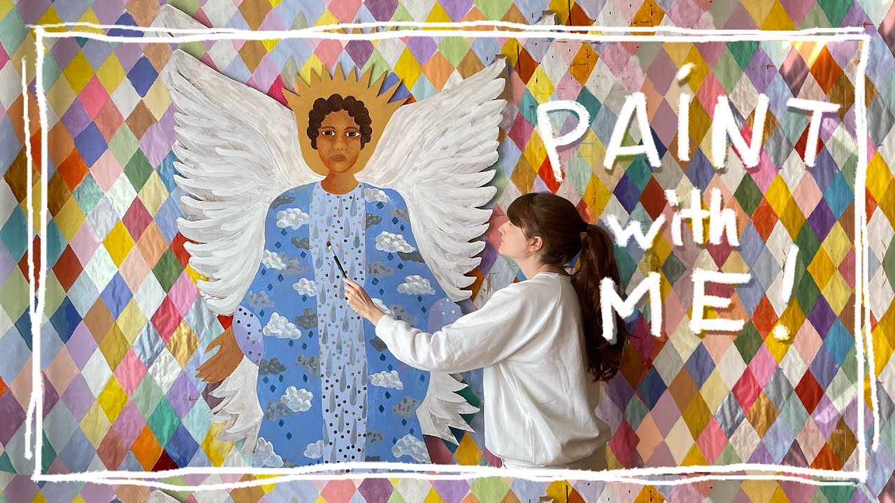 PAINT WITH ME 👼🏽✨A life size Angel!