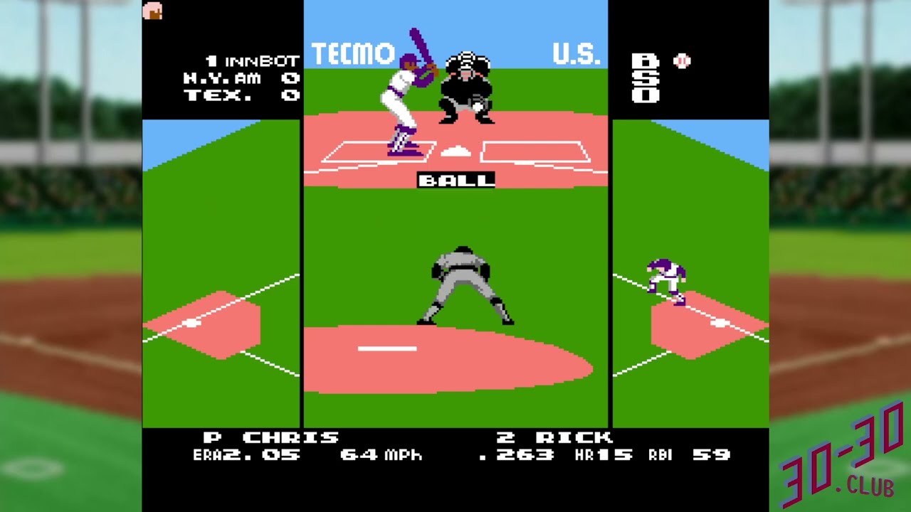 Tecmo Baseball (NES) - Gameplay
