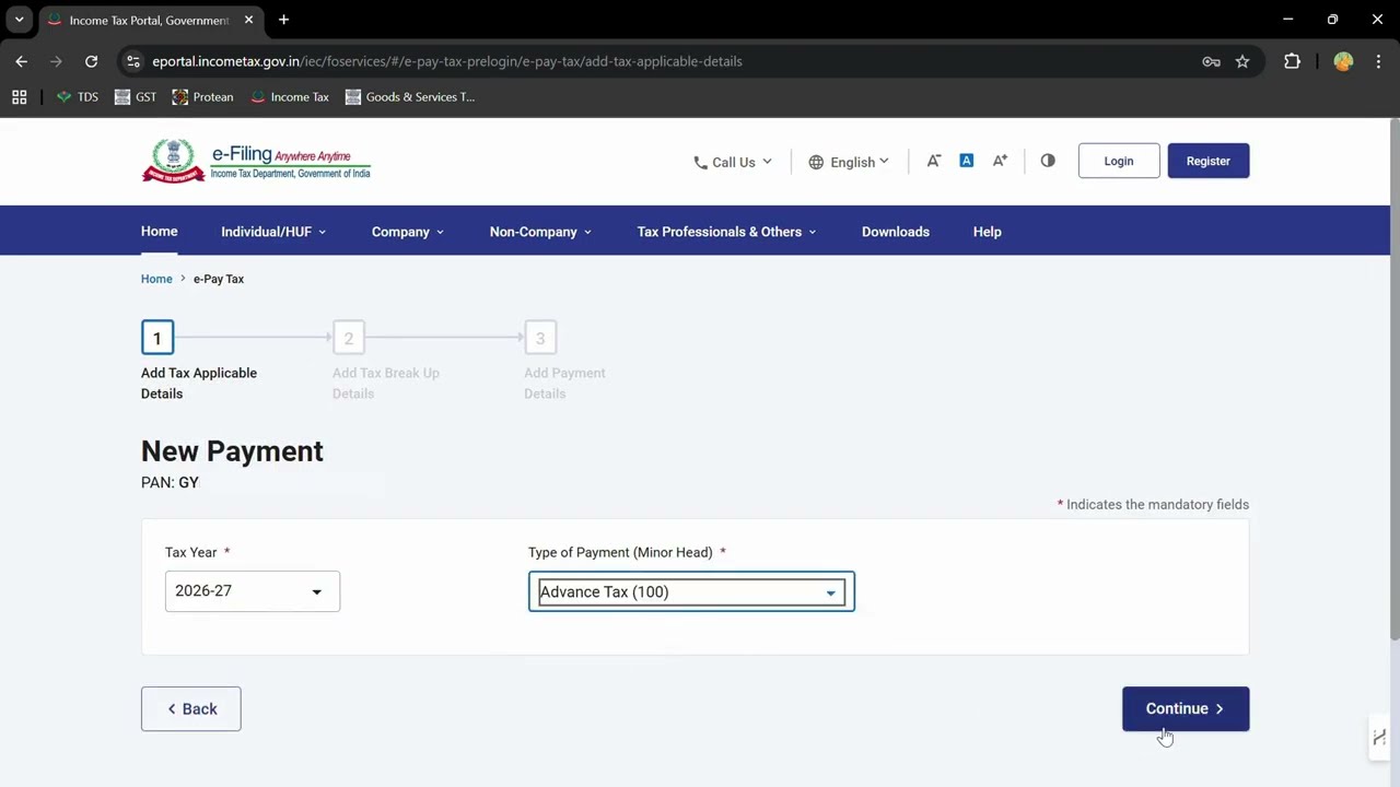 Tax Year 2026-27 Advance Tax Payment Process || Income Tax Payment