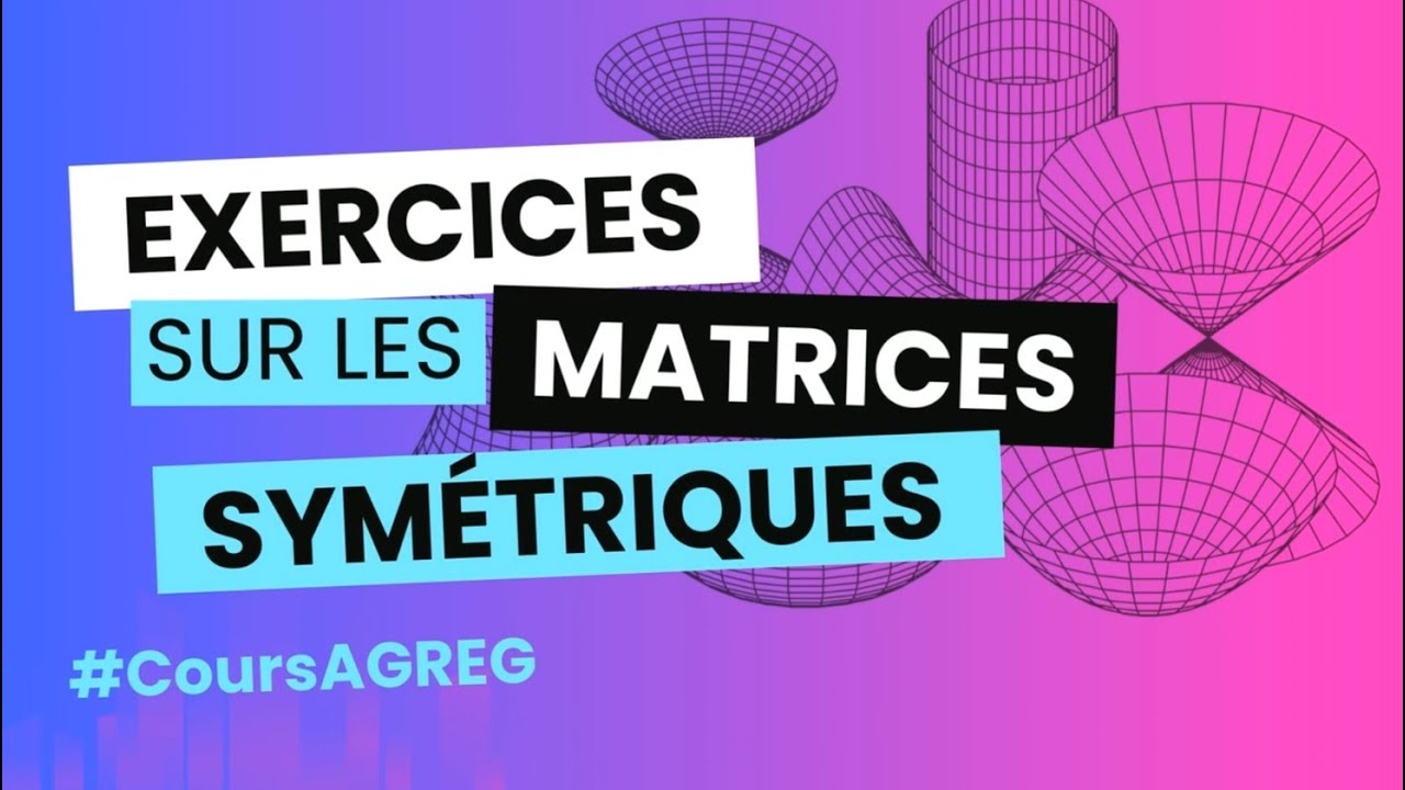 Cours d'agreg (6/8) sur les formes quadratiques: Exercices sur les matrices symétriques