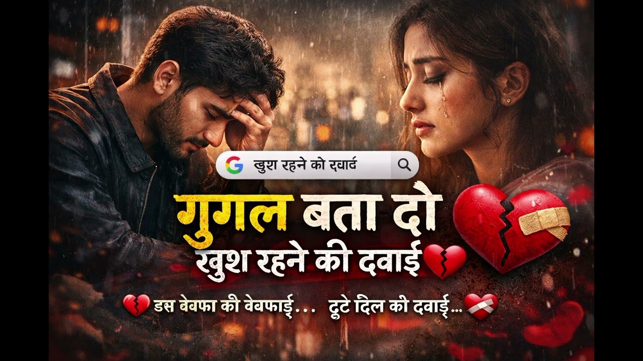 गूगल बता दो खुश रहने की दवाई 💔 | Sad Love Song 2026 | Heart Broken Hindi Song | Bewafa Love Story