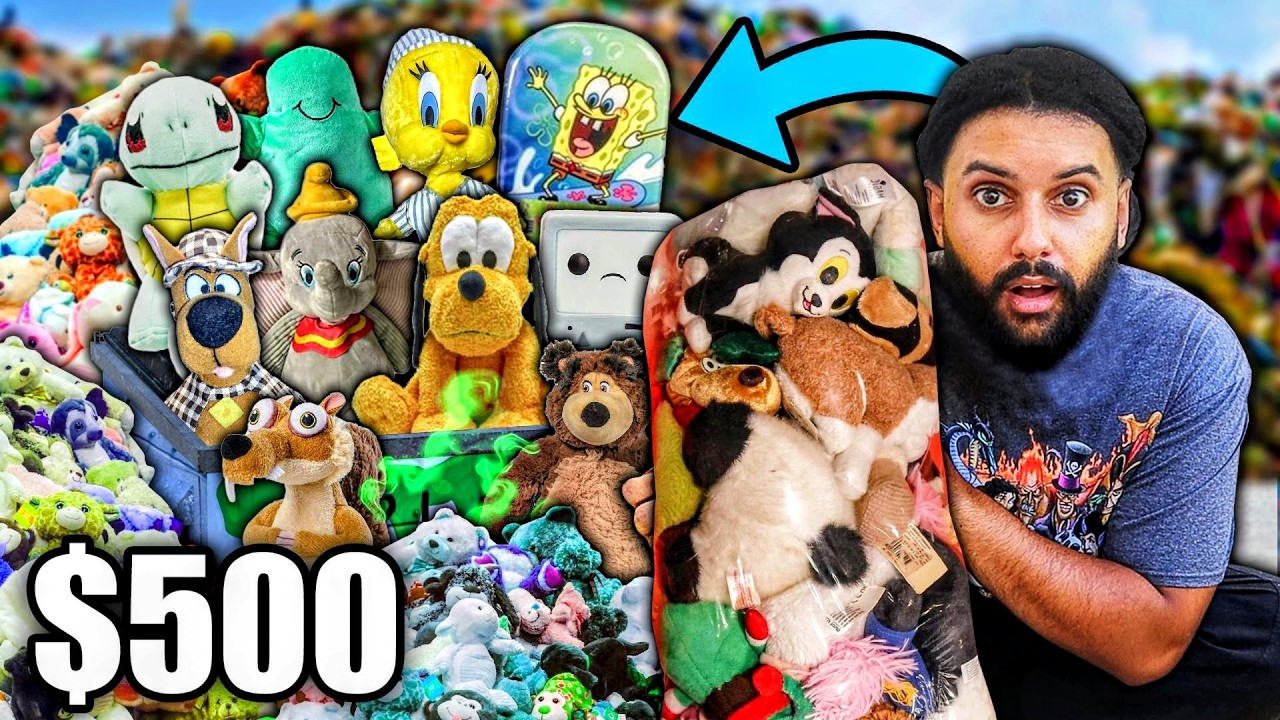 Digging Through Thrift Store Garbage Plush Bins Looking for GOLD!