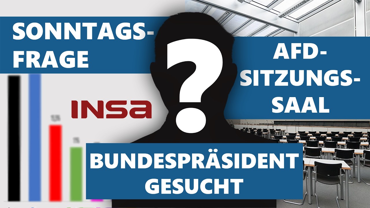INSA-Umfragen: Sonntagsfrage, Sichere Stimmen, Bundespräsident gesucht, AfD-Sitzungssaal...