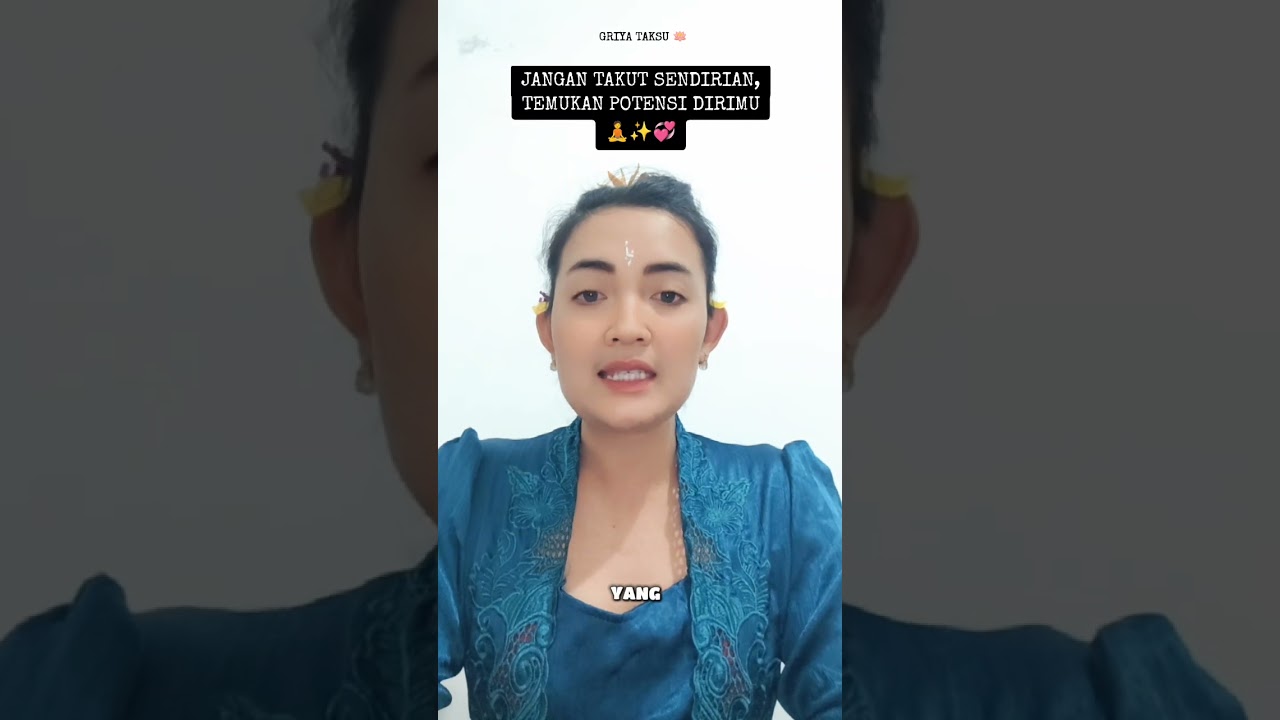 JANGAN TAKUT SENDIRIAN, TEMUKAN POTENSI DIRIMU 🧘✨💞 #spiritual #sendiri #kosong