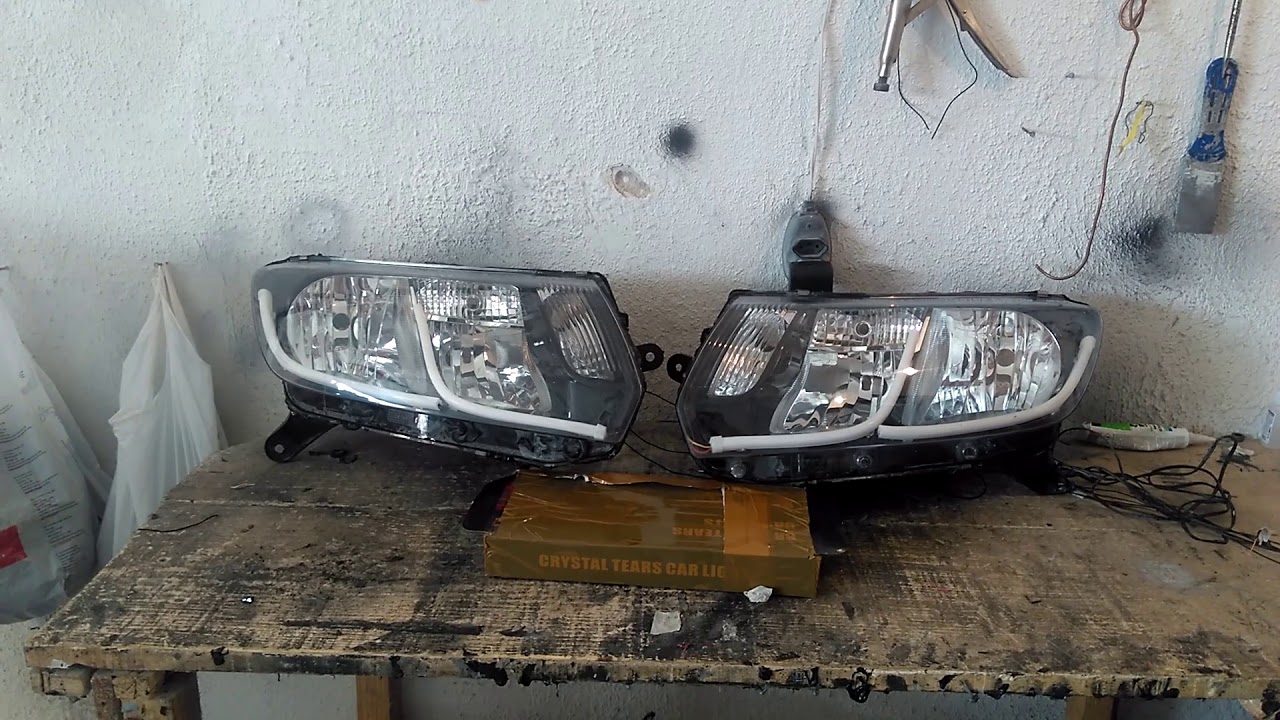 Farol Sandero 2016 personalizado barra de led DRL
