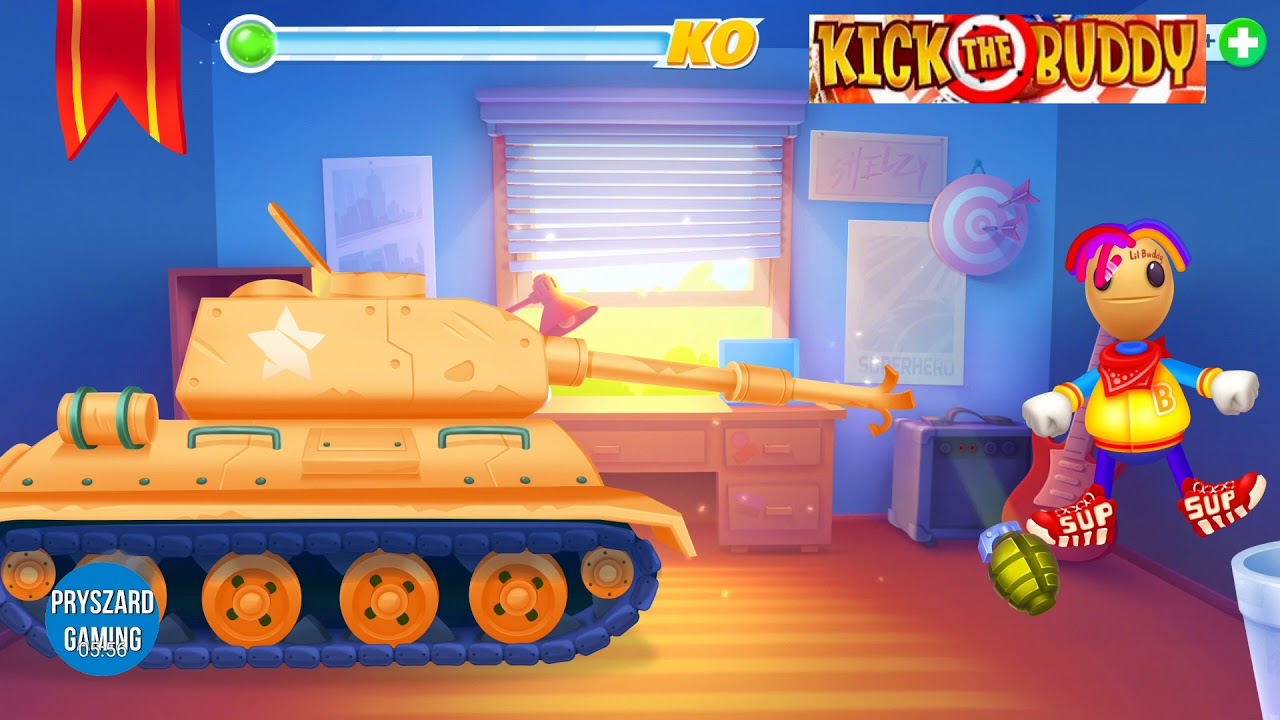 Kick The Buddy Forever All Explosives Weapons Tank,TNT,Bazooka,Mine,Plasma,Airstrike