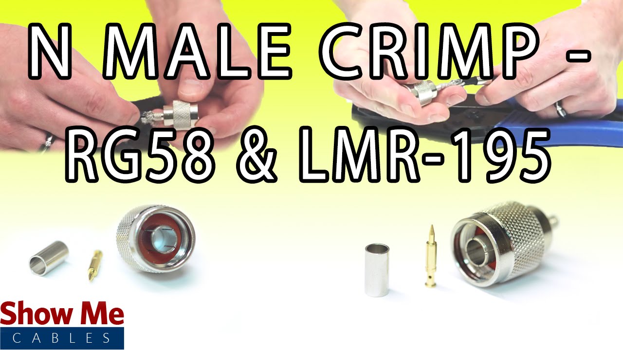 N Male Crimp for RG58 & LMR195 - Terminate or Repair Your Coax Cable #608