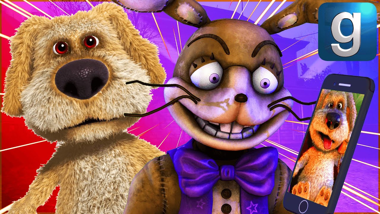 Gmod FNAF | Говорящий Бен преследует Глитчтрапа!