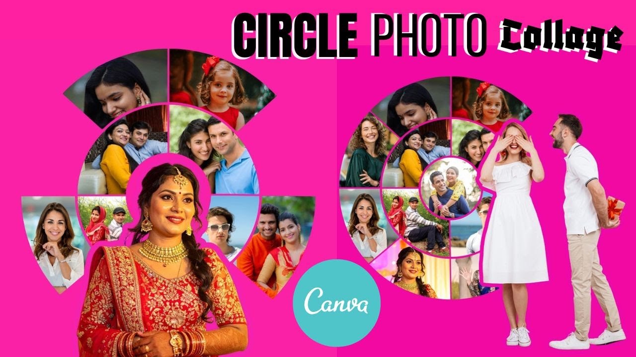 How To Make A Circle Photo Frame In CANVA, Create Custom Photo Collage Easy Tutorial Step By Step