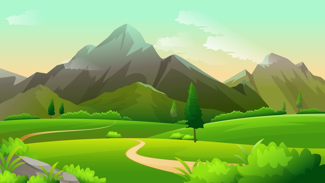 Full HD Free Download Scenery Animated Background | Cartoon Background | Nature Landscape Background