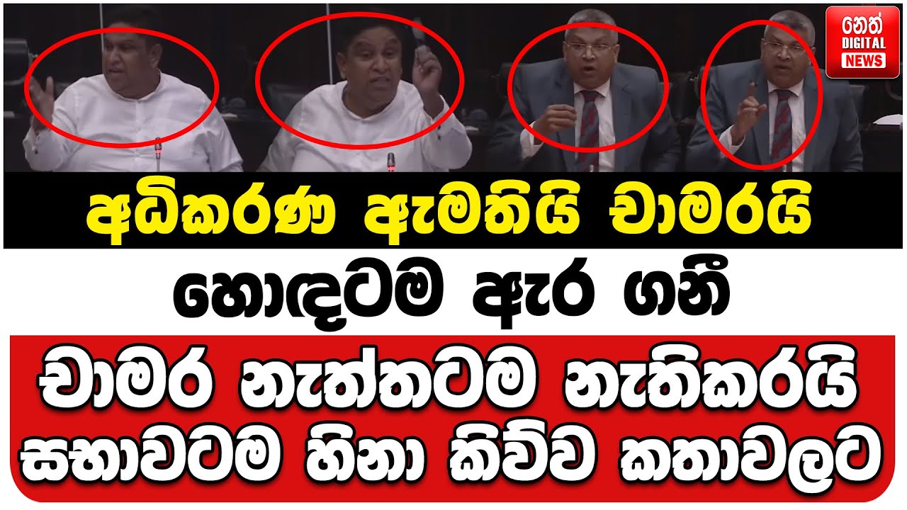 අධිකරණ ඇමතියි චාමරයි හොඳටම ඇර ගනී | චාමර නැත්තටම නැතිකරයි | සභාවටම හිනා කිව්ව කතාවලට