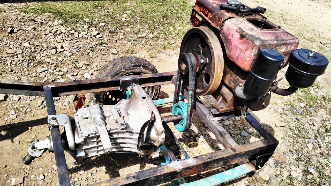 HOW TO CONNECT A CAR TRANSMISSION TO AN 8PK DIESEL ENGINE