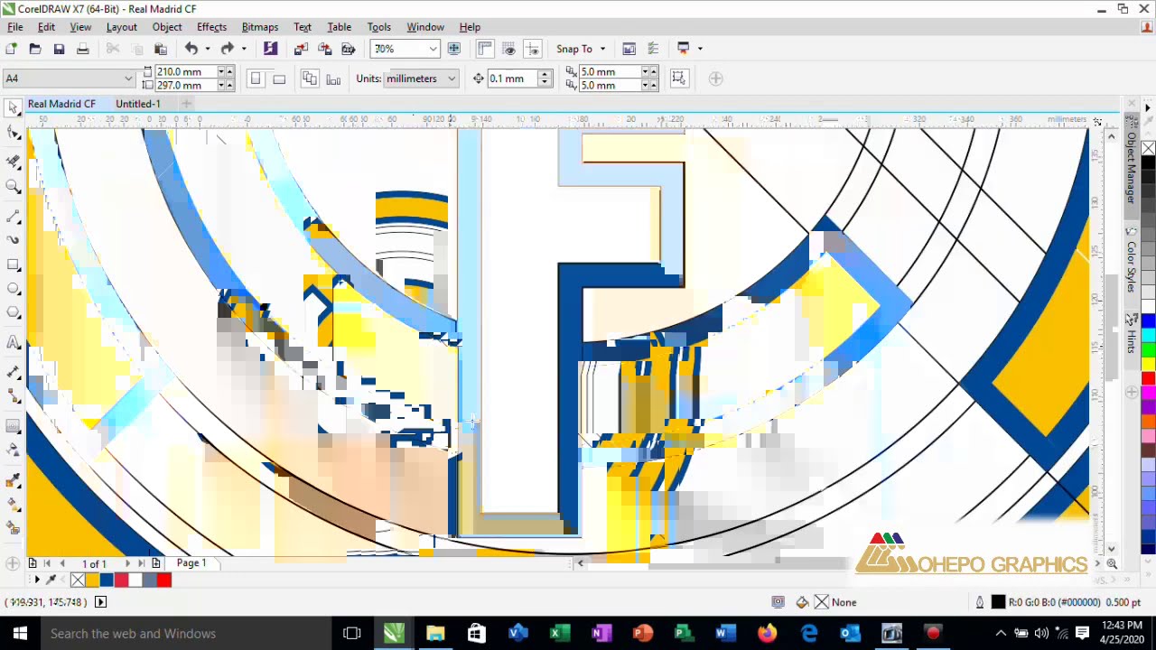 How To Quickly Design Real Madrid FC Logo In Corel Draw X7