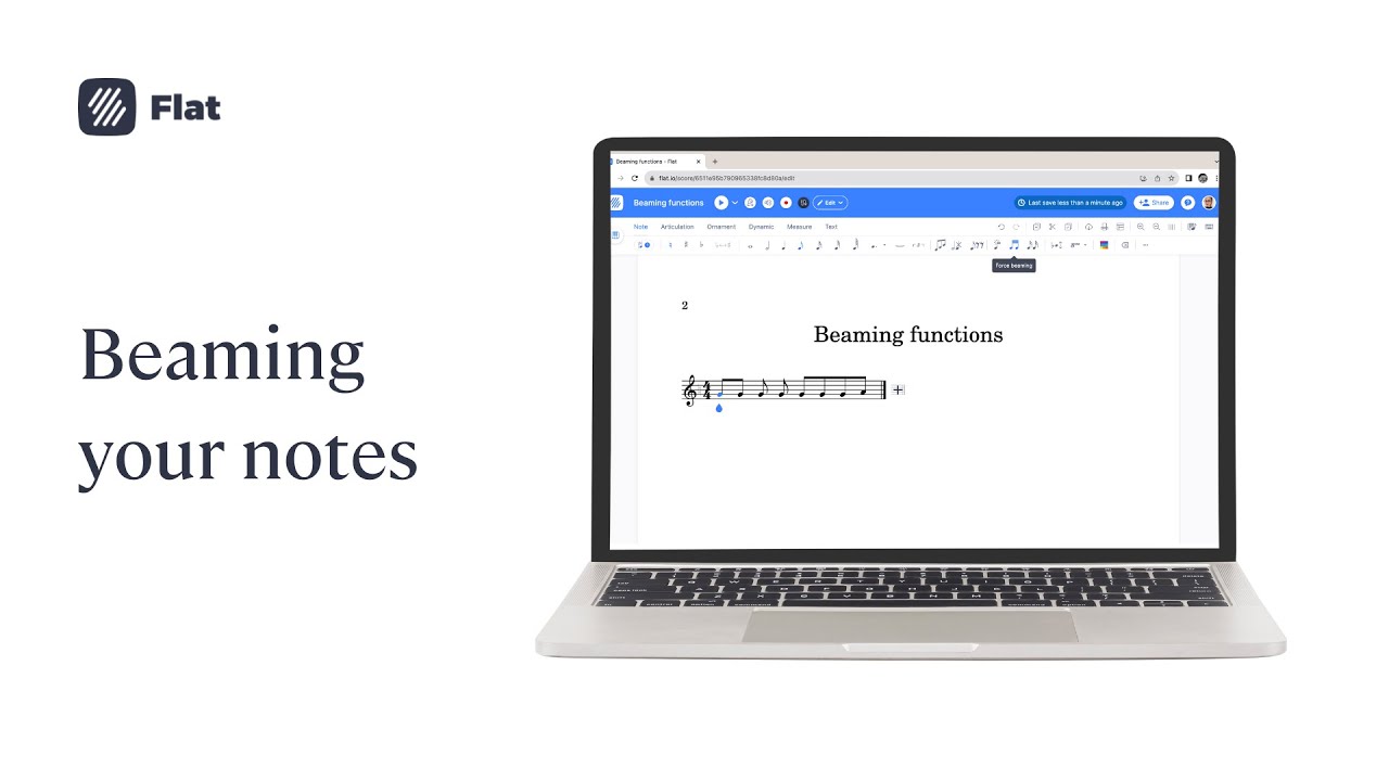 How to beam and unbeam in Flat