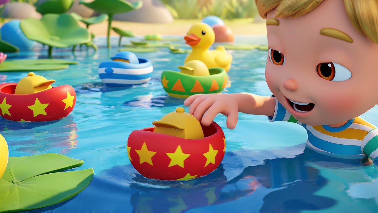 Four Little Toy Boats Sail Sail Sail | Nursery Rhymes for Kids & Baby Songs