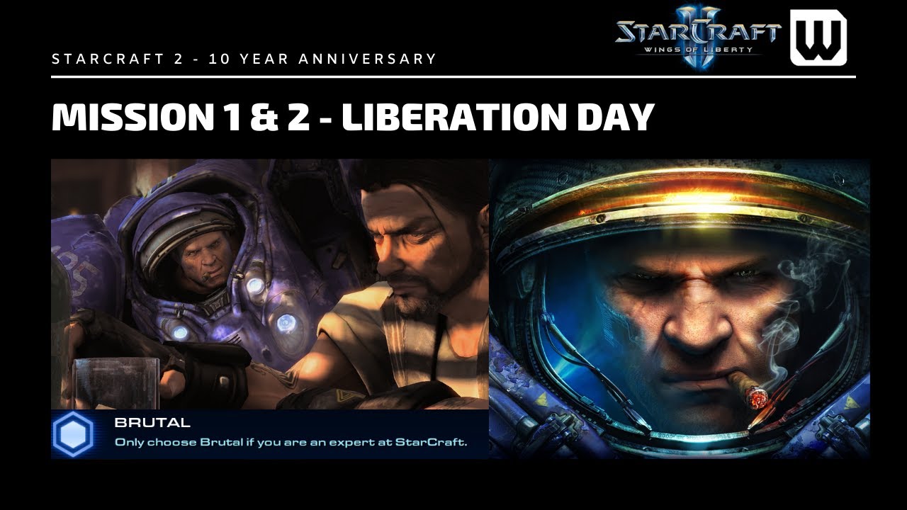 Starcraft 2 New 10 Year Achievement Hunt! Brutal WoL Missions 1 & 2: Liberation Day & The Outlaws
