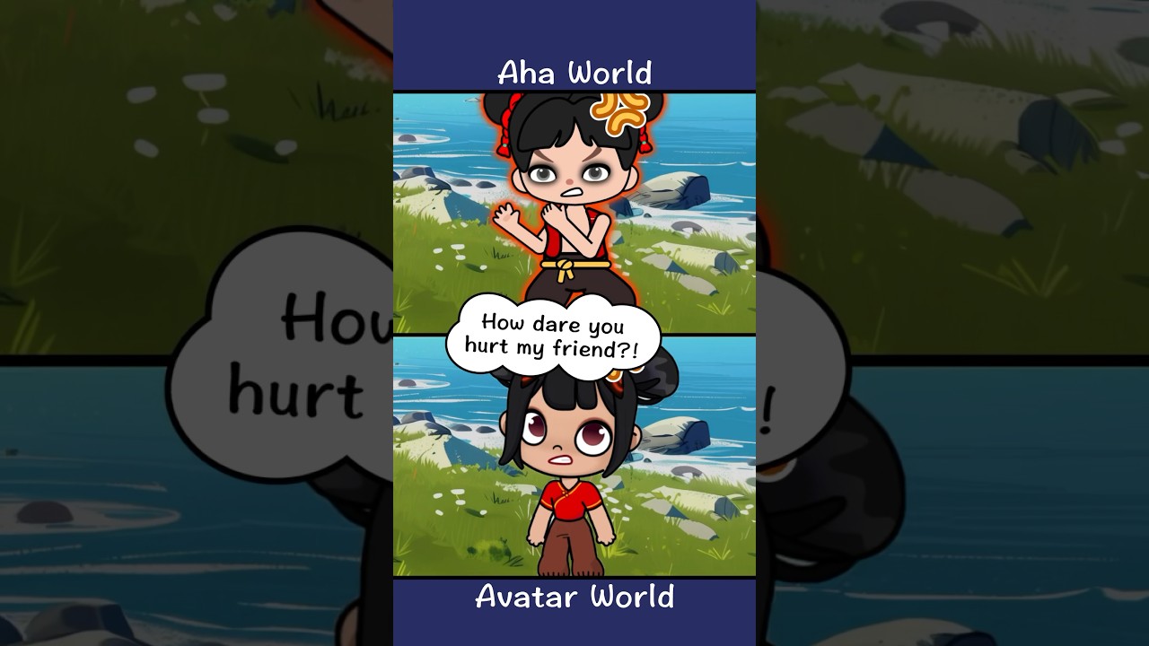 #ahaworld #avatarworld ❤️💙 Nezha: How dare you hurt my Aobing?!😡 #tocaboca #animation #nezha
