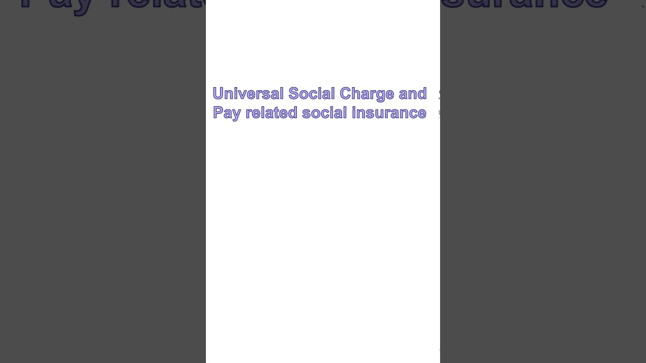 Universal Social Charge and PRSI