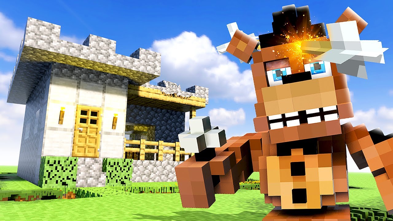 Строительство дома в MINECRAFT против аниматроников — геймплей Teardown Mods