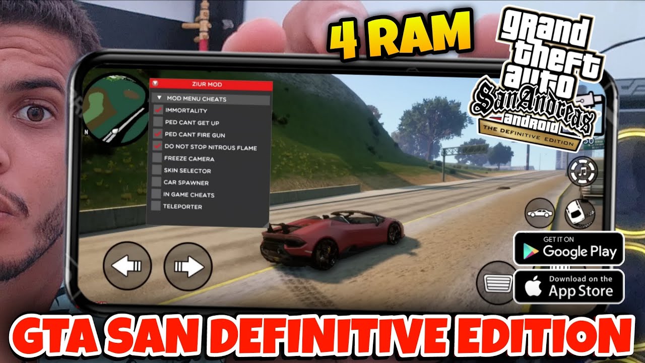 GTA SA Definitive Edition Mobile (Android/iOS) NEW CLEO MOD Menu Cheat - 4K