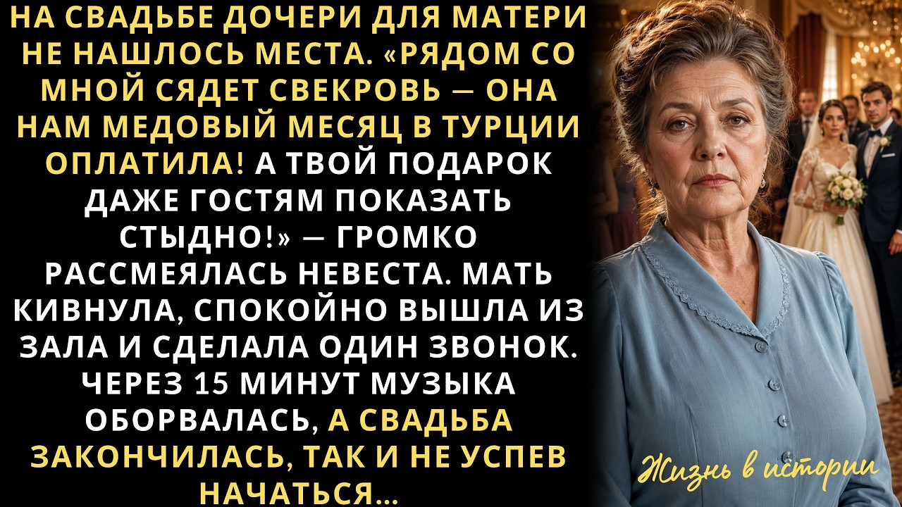 На свадьбе дочери для матери не нашлось места: Со мной рядом сядет свекровь сказала дочь