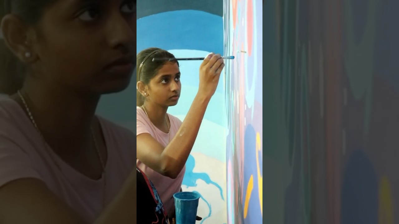 Indicus Community Spotlight at Govt. Model School,  Perambur #art #school #mural #painting #kids