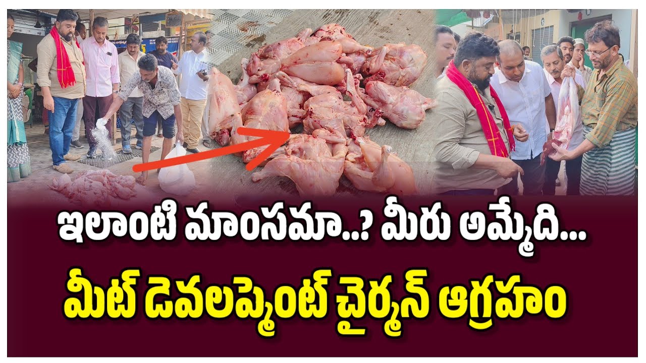 ఇలాంటి మాంసమా..? మీరు అమ్మేది... మీట్ డెవలప్మెంట్ కార్పొరేషన్ చైర్మన్ ప్రకాష్ నాయుడు ఆగ్రహం..